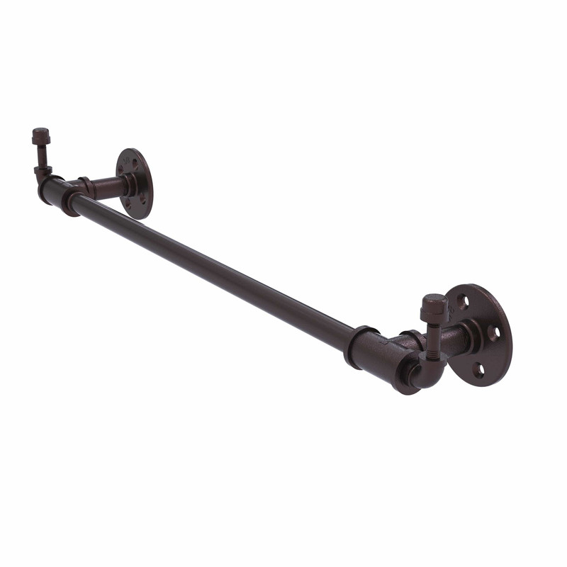 18" Towel Bar with Integrated Hooks, Antique Bronze Finish